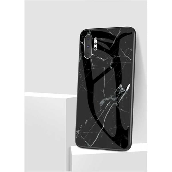 Samsung Note 10 Plus Marble Shell 9H hærdet glas bagside glas bagside V2