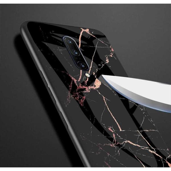 OnePlus 7 Pro Marble Shell 9H hærdet glas bagside glas bagside V2
