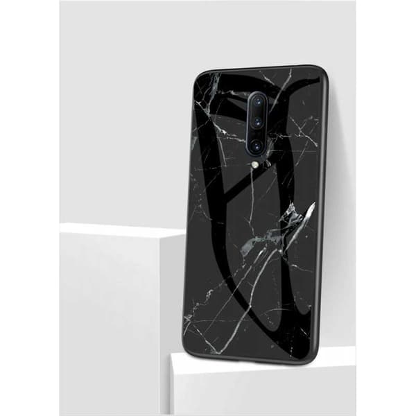 OnePlus 7 Pro Marble Shell 9H hærdet glas bagside glas bagside V2