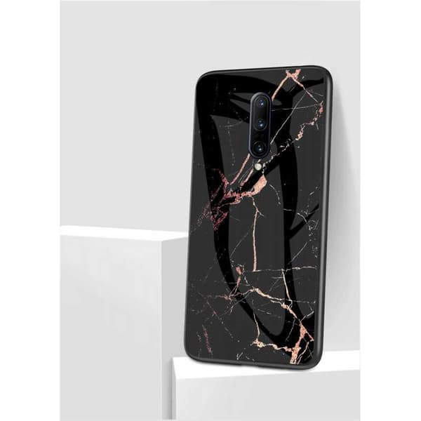 OnePlus 7 Pro Marble Shell 9H hærdet glas bagside glas bagside V2