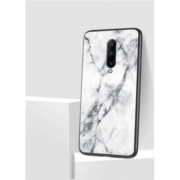 OnePlus 7 Pro Marble Shell 9H hærdet glas bagside glas bagside V2