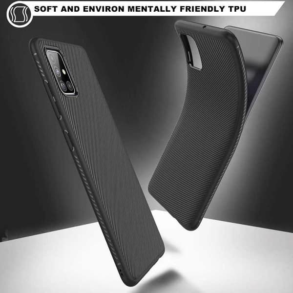 Samsung Galaxy A71 Stilfuldt stødsikkert cover FullCarbon V3