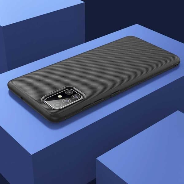 Samsung Galaxy A71 Stilfuldt stødsikkert cover FullCarbon V3