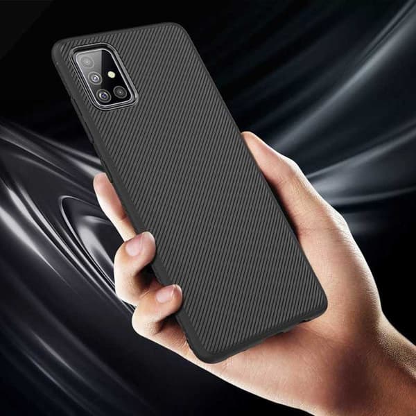 Samsung Galaxy A71 Stilfuldt stødsikkert cover FullCarbon V3