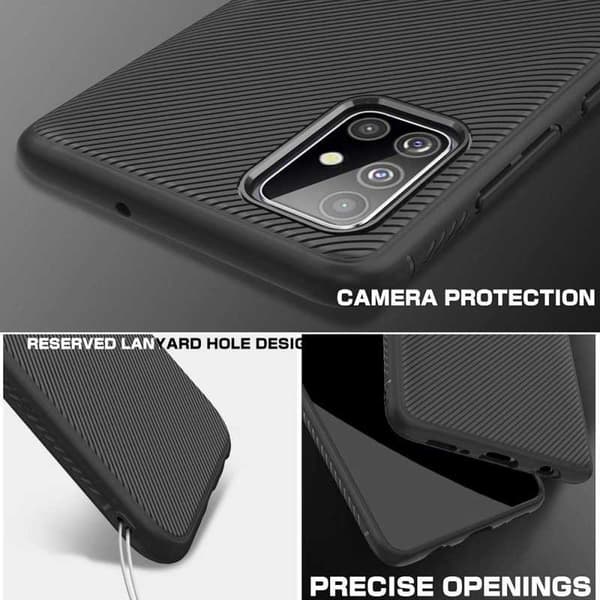 Samsung Galaxy A71 Stilfuldt stødsikkert cover FullCarbon V3