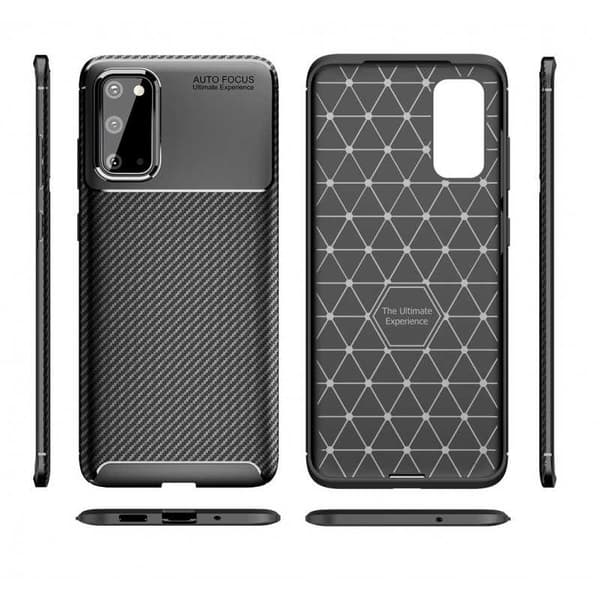 Samsung Galaxy S20 Plus Iskunkestävä ohut suojus FullCarbon V4