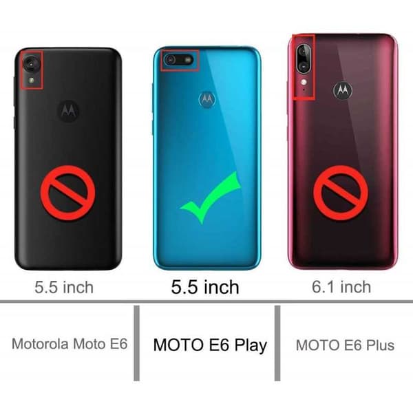 Motorola Moto E6 Play Stöttåligt Skal med Förstärkta Hörn