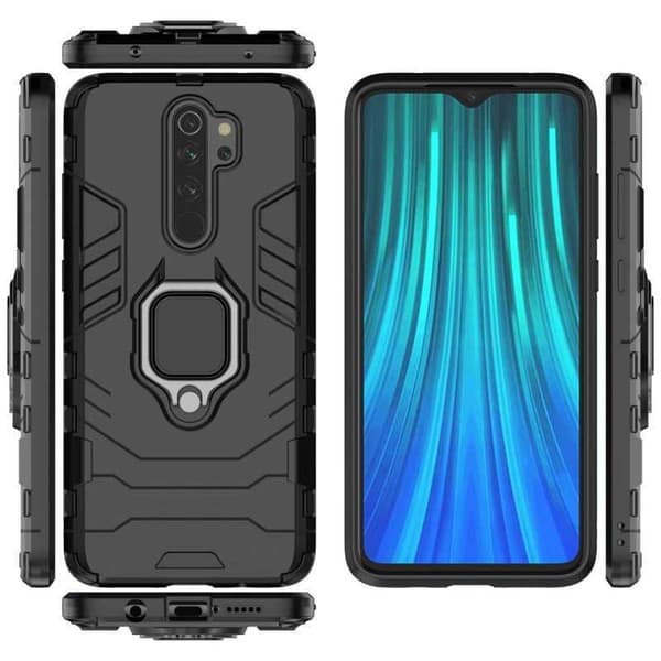 Xiaomi Redmi Note 8 Pro iskunkestävä suojus rengaspidikkeellä ThinArmor