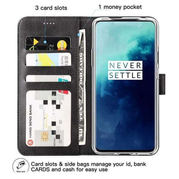 OnePlus 7T Pro Plånboksfodral PU-Läder 4-FACK