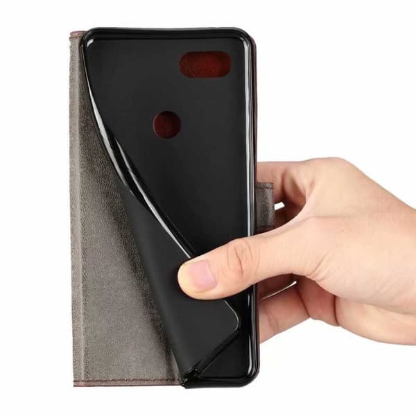 Motorola Moto E6 Plus Pung Etui PU Læder 4 RUMM