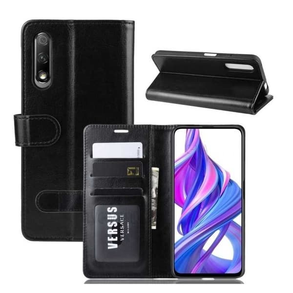 Huawei P Smart Pro Pung Etui PU Læder 4 RUMM