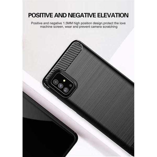 Samsung Galaxy A51 iskunkestävä SlimCarbon kotelo