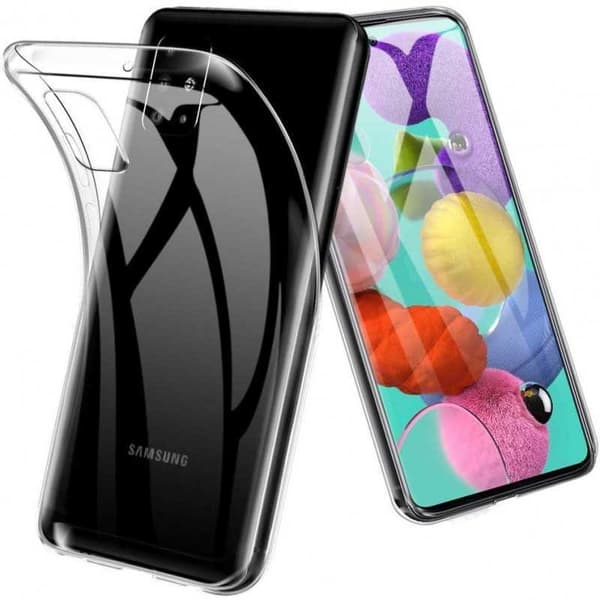 Samsung A51 Stöttåligt Genomskinligt Skal Simple