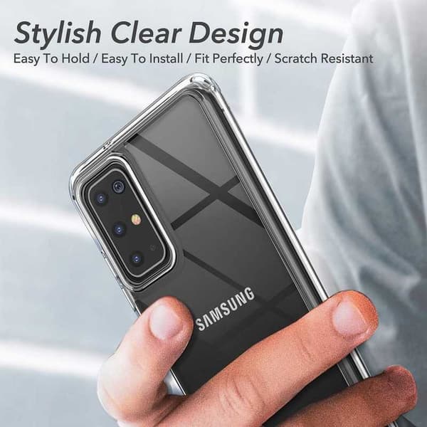 Samsung S20 Plus Stöttåligt Genomskinligt Skal Simple