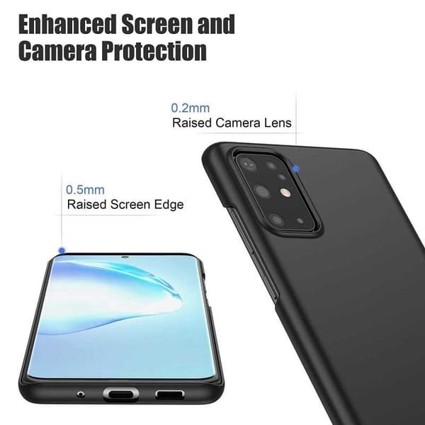 Samsung S20 Ultraohut kumipinnoitettu mattamusta Cover Basic V2
