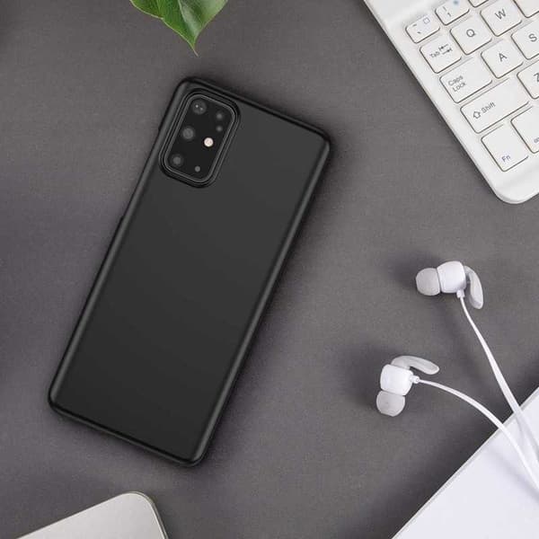 Samsung S20 Ultraohut kumipinnoitettu mattamusta Cover Basic V2