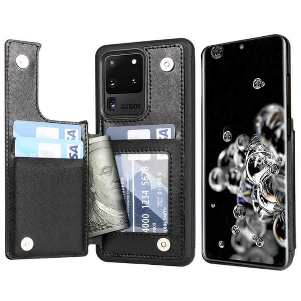 Samsung S20 Ultra Shockproof Cover Card Holder 4-SLOT Flippr