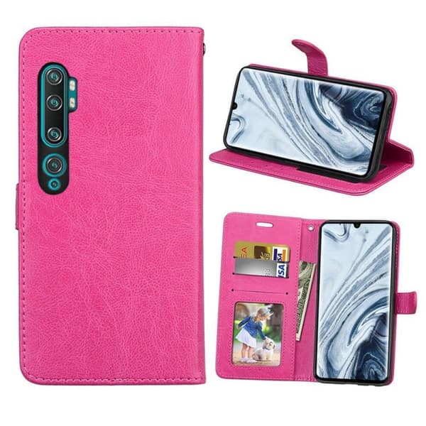 Lommebokdeksel 3-kort Xiaomi Mi Note 10 Pro : Farge - Rosa