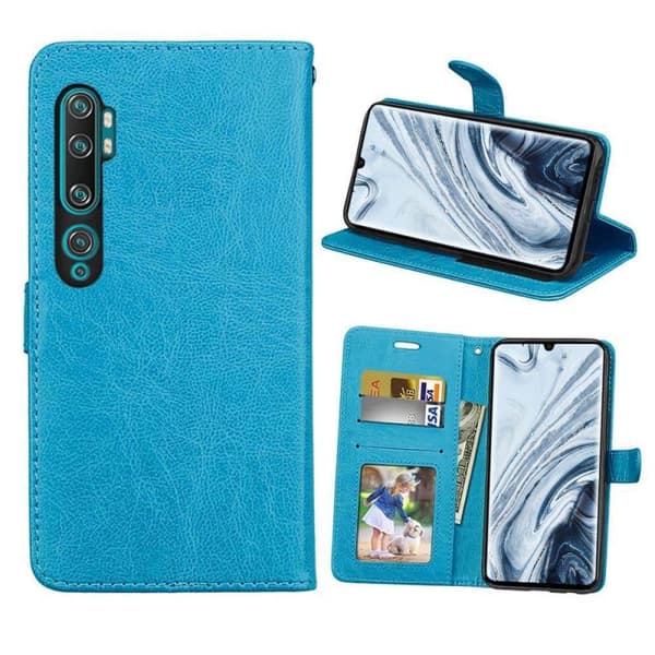 Lommebokdeksel 3-kort Xiaomi Mi Note 10 Pro : Farge - Lyse blå