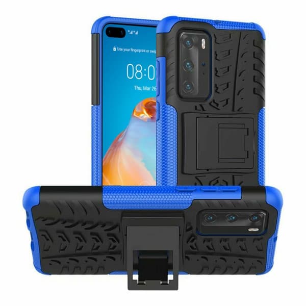 Stødbestandigt cover med stativ Huawei P40 Pro (ELS-AN00) : farve - blå