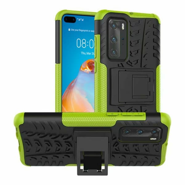 Stødbestandigt cover med stativ Huawei P40 Pro (ELS-AN00) : farve - grøn