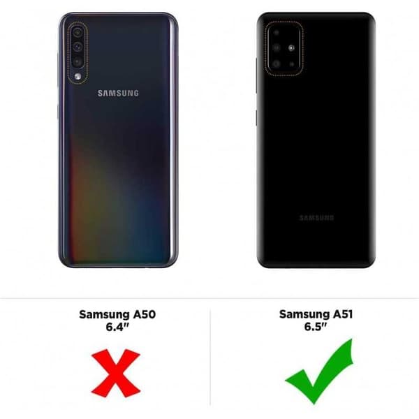 Samsung A51 Gummibelagd Mattsvart Silikon Skal