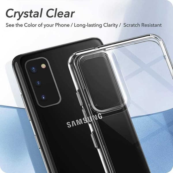 Samsung S20 iskuja vaimentava suojus naarmuuntumattomalla pleksilasilla