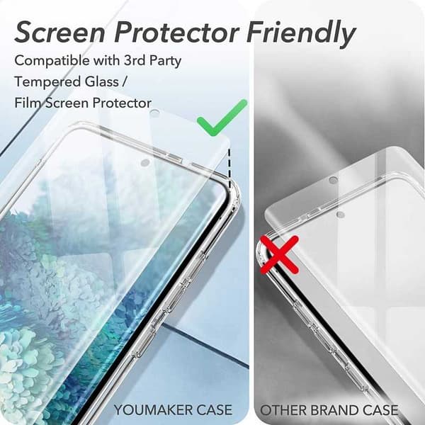 Samsung S20 Plus Stötdämpande Skal med Repfri Plexiglas