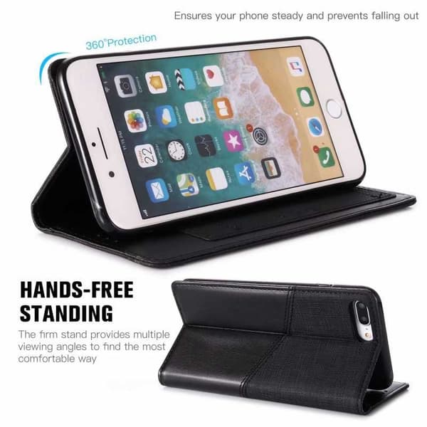 iPhone 8 Plus Elegant Cover i PU-læder med RFID-blok