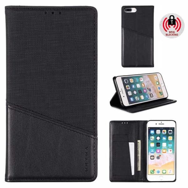 iPhone 8 Plus Elegant Cover i PU-læder med RFID-blok