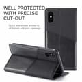 Miniatyrbillede 4 af 8: iPhone XS / X Elegant etui i PU-læder med RFID-blok