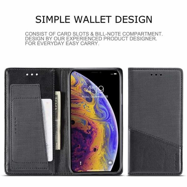 iPhone XS Max Elegant etui i PU-læder med RFID-blok
