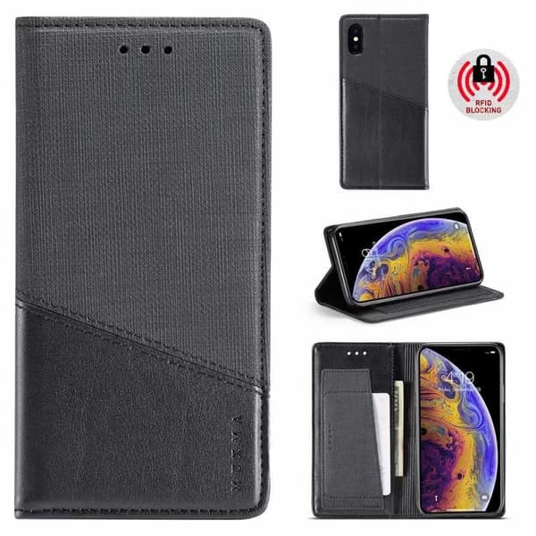 iPhone XS Max Elegant etui i PU-læder med RFID-blok