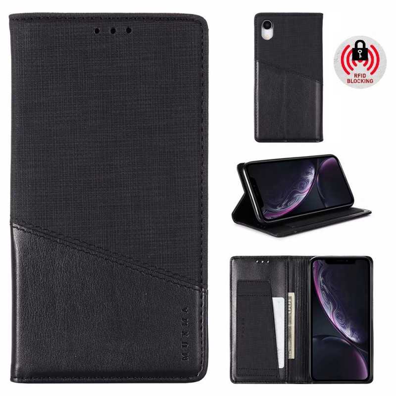 iPhone XR Elegant Fodral i PU-Läder med RFID Block
