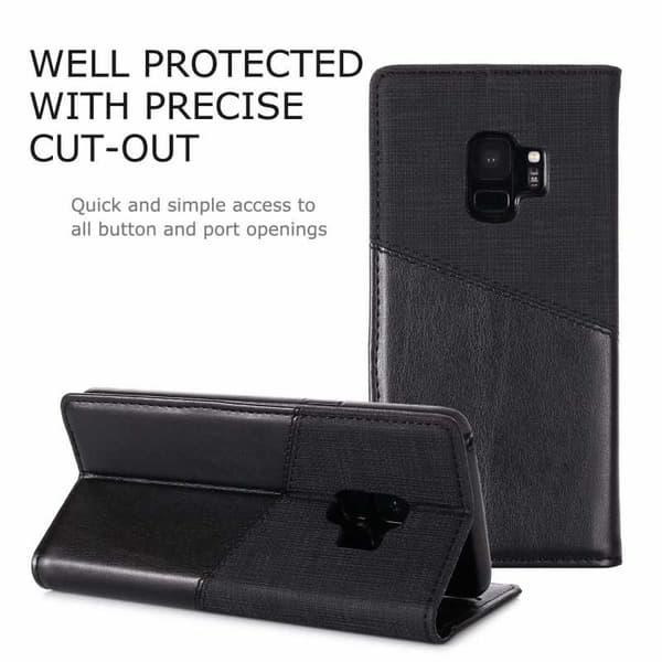Samsung S9 Elegant etui i PU-læder med RFID-blok