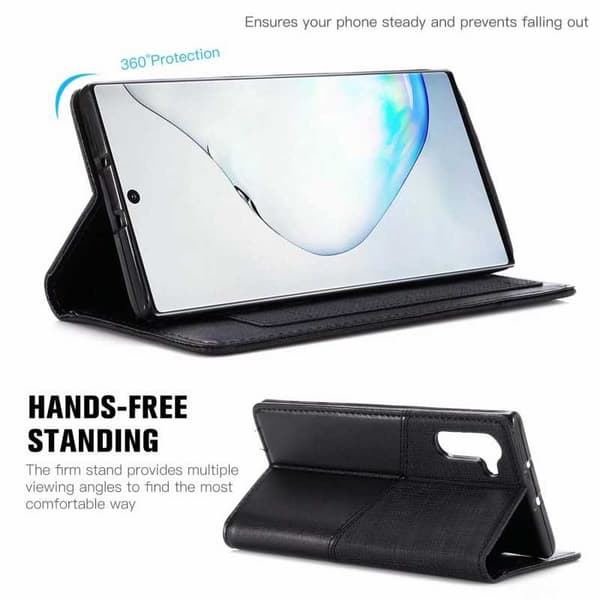 Samsung Note 10 Elegant etui i PU-læder med RFID-blok