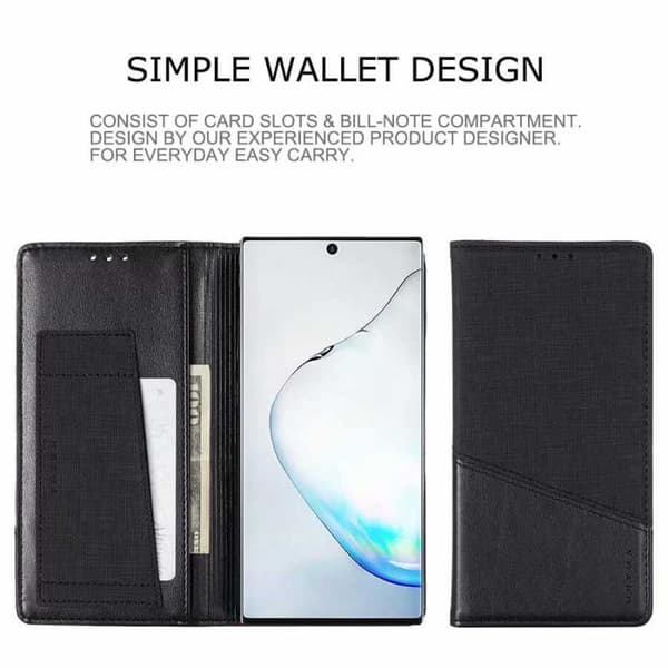 Samsung Note 10 Elegant etui i PU-læder med RFID-blok