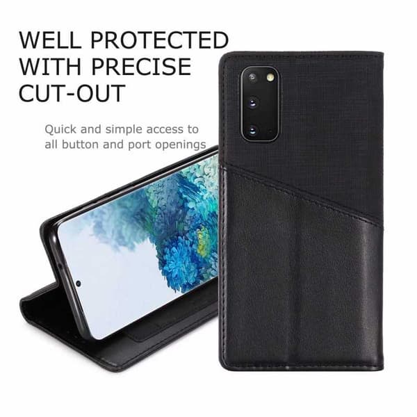 Samsung S20 Elegant etui i PU-læder med RFID-blok