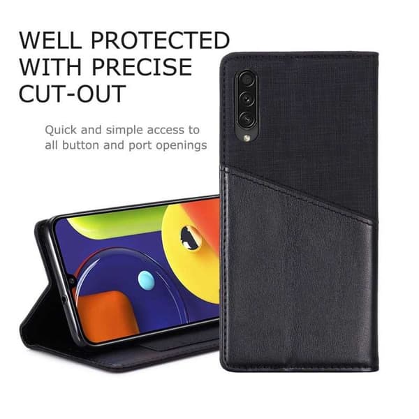 Samsung A70 Elegant etui i PU-læder med RFID-blok