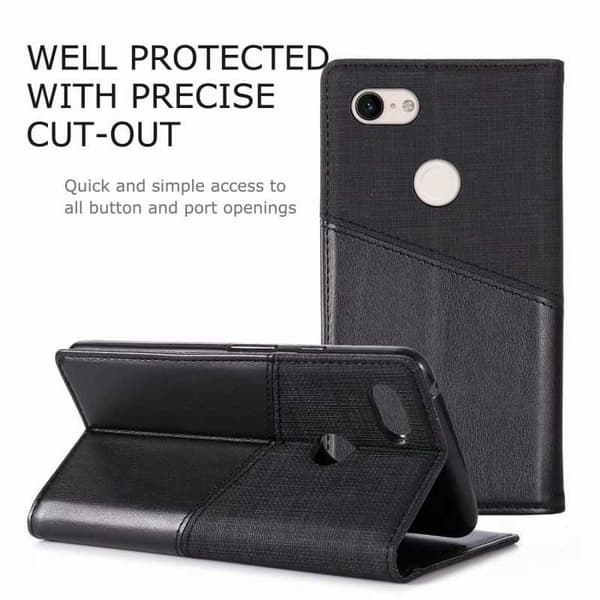 Elegant etui til Google Pixel 3 XL i PU-læder med RFID-blok