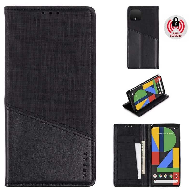 Google Pixel 4 Elegant Fodral i PU-Läder med RFID Block