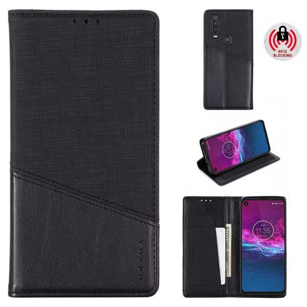 Motorola One Action Elegant Fodral i PU-Läder med RFID Block