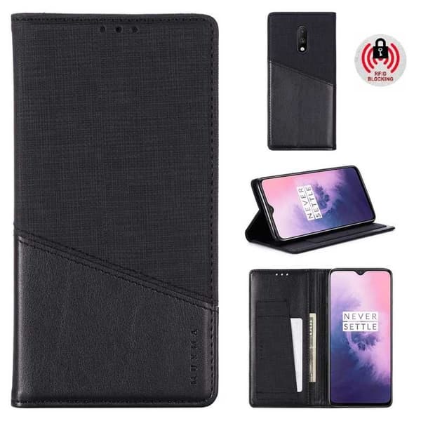 OnePlus 6T elegant etui i PU-læder med RFID-blok