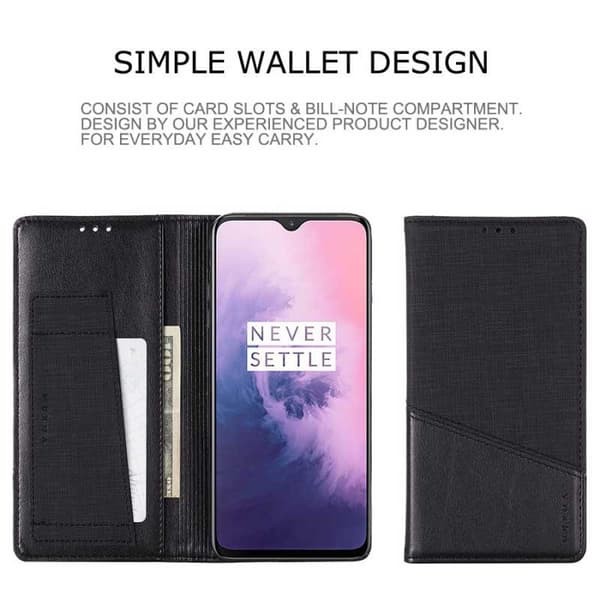 OnePlus 7 Elegant Case i PU-læder med RFID-blok