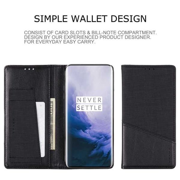 OnePlus 7 Pro Elegant Case i PU-læder med RFID-blok