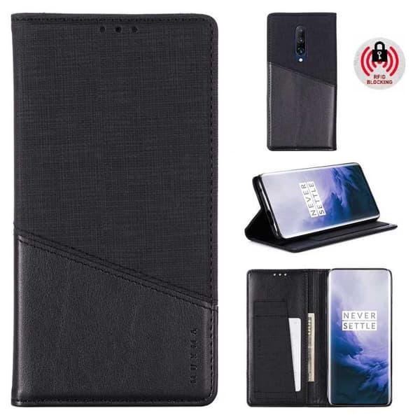 OnePlus 7 Pro Elegant Case i PU-læder med RFID-blok