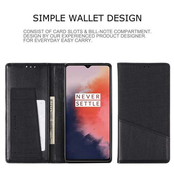 OnePlus 7T Elegant Fodral i PU-Läder med RFID Block