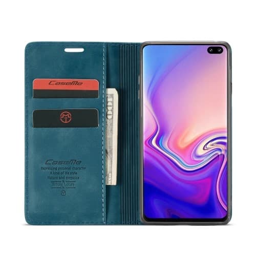 CASEME Plånboksfodral för Samsung Galax S10 - Blå