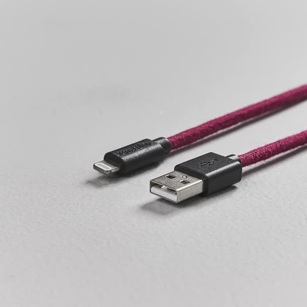 Smartline Lightning Kaapeli 2m Fuzzy Violetti
