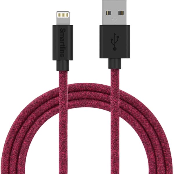 Smartline Lightning Kaapeli 2m Fuzzy Violetti